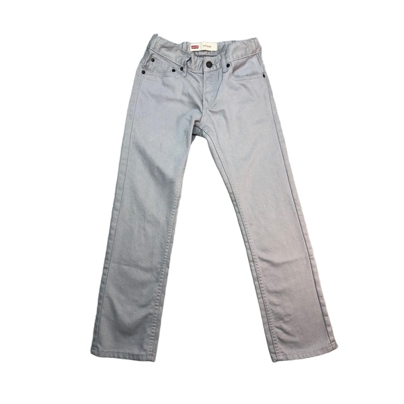 Levi's 511 Slim Jeans Boys 10 Regular Light Gray Adjustable Waist Five Pocket - Picture 1 of 10
